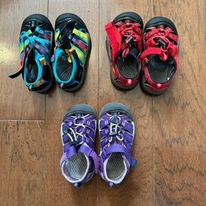 LOT - Kids Keen Newport H2 - Three Pairs - Size 9 Toddler